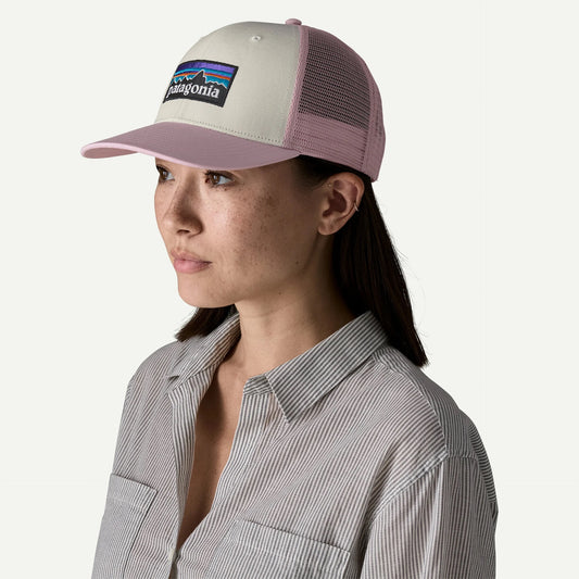 P-6 Logo Trucker Hat - White / Quiet Violet