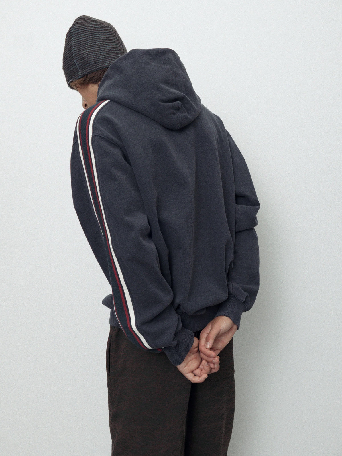 Striped Hoodie - Dark Navy