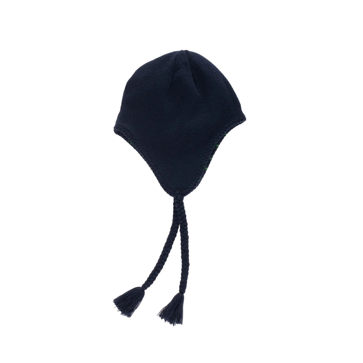 Reversible Earflap Beanie - Navy/Juniper