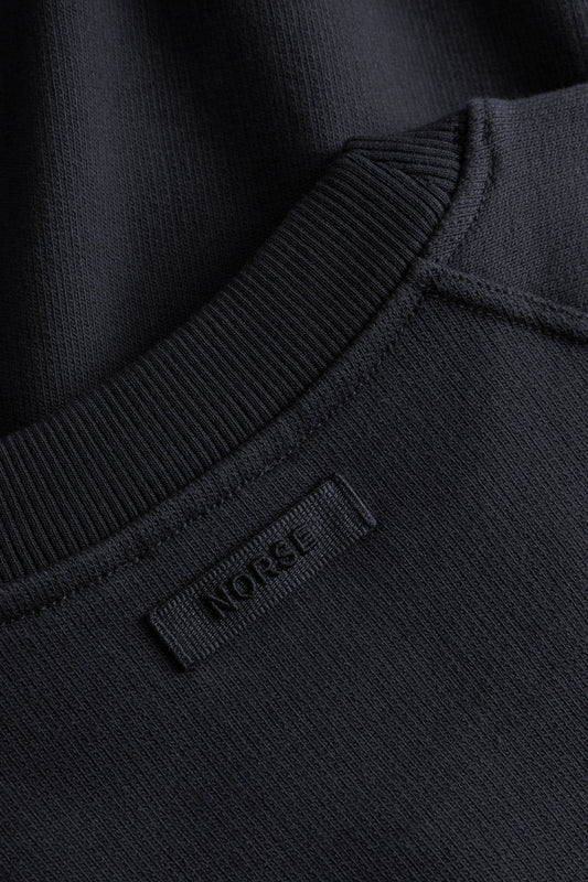 Tyr Relaxed Organic Loopback Raglan Crew - Dark Navy