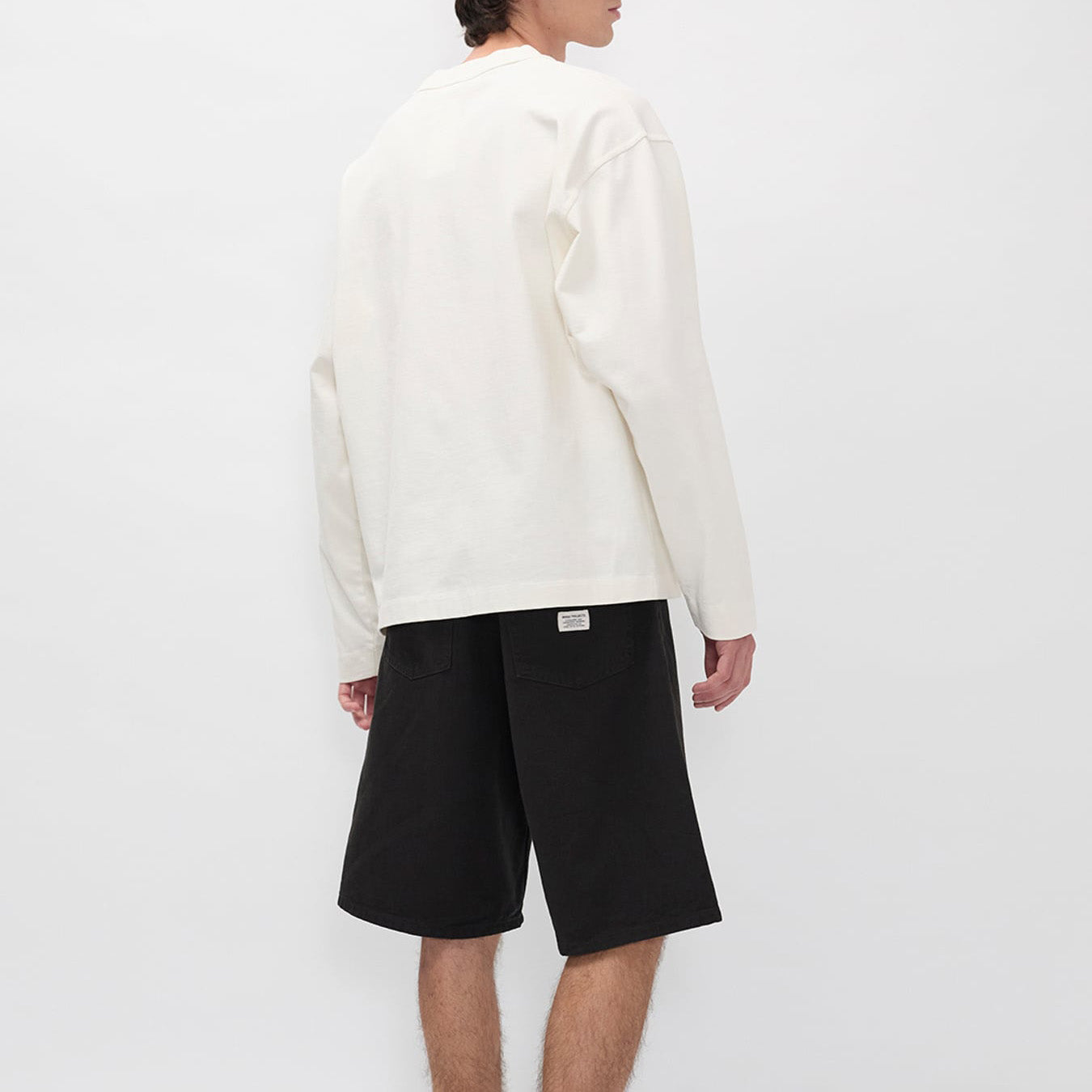 Isefjord Compact Cotton LS T-shirt - Ecru