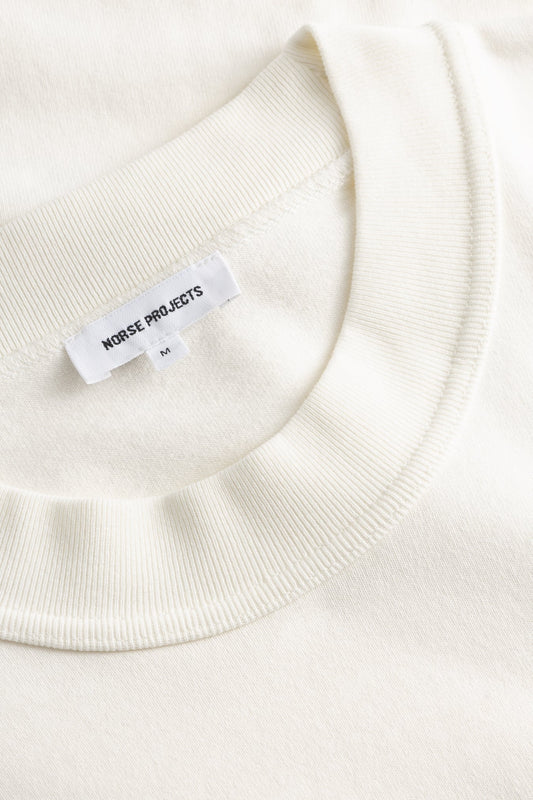 Isefjord Compact Cotton LS T-shirt - Ecru