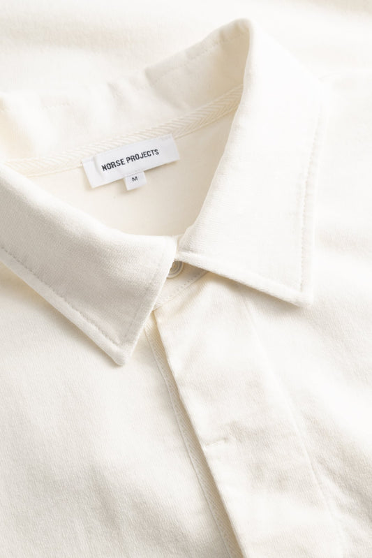 Isefjord Compact Cotton LS Polo - Ecru