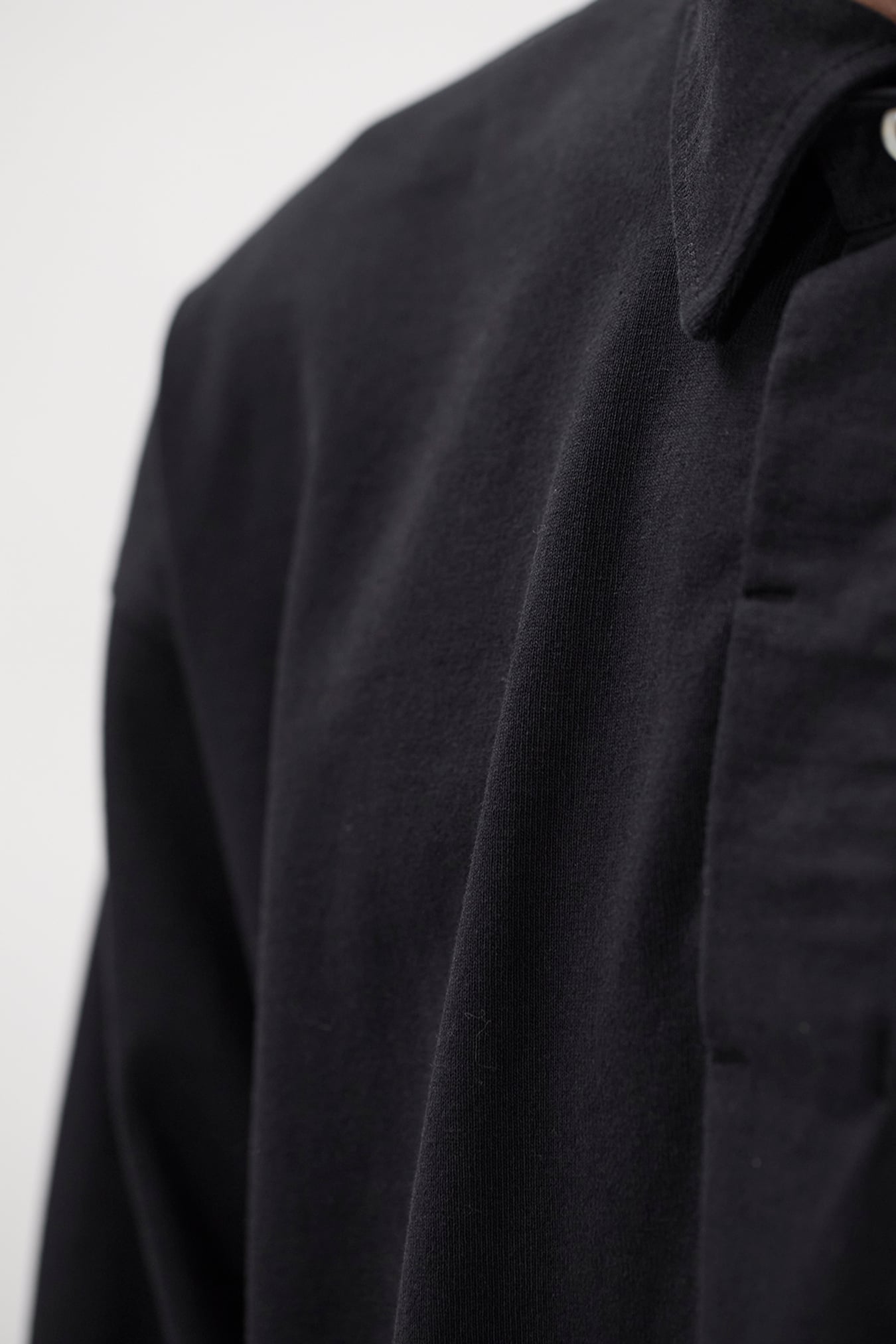 Isefjord Compact Cotton LS Polo - Black