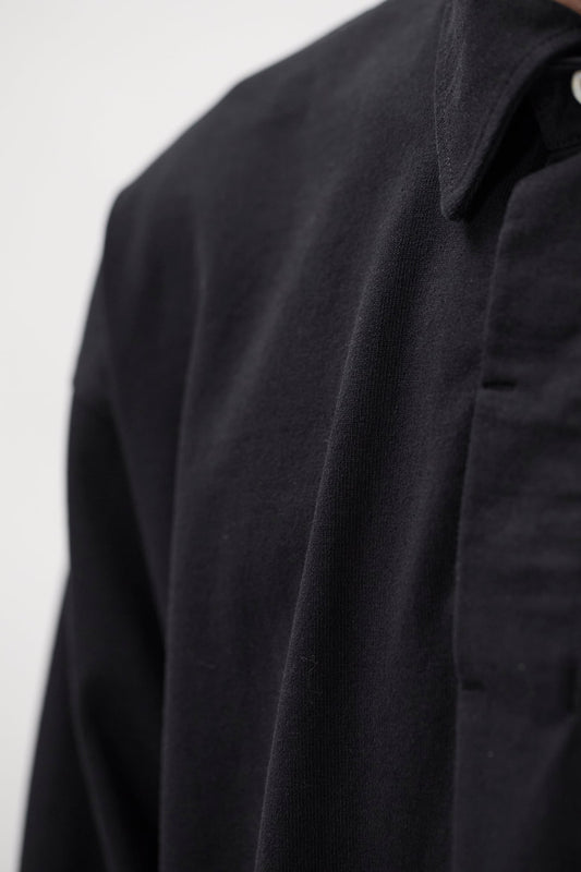 Isefjord Compact Cotton LS Polo - Black