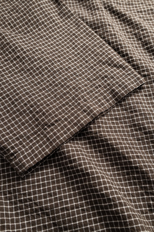 Espevik Oversized Check SS Shirt - Taupe