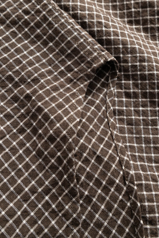 Espevik Oversized Check SS Shirt - Taupe