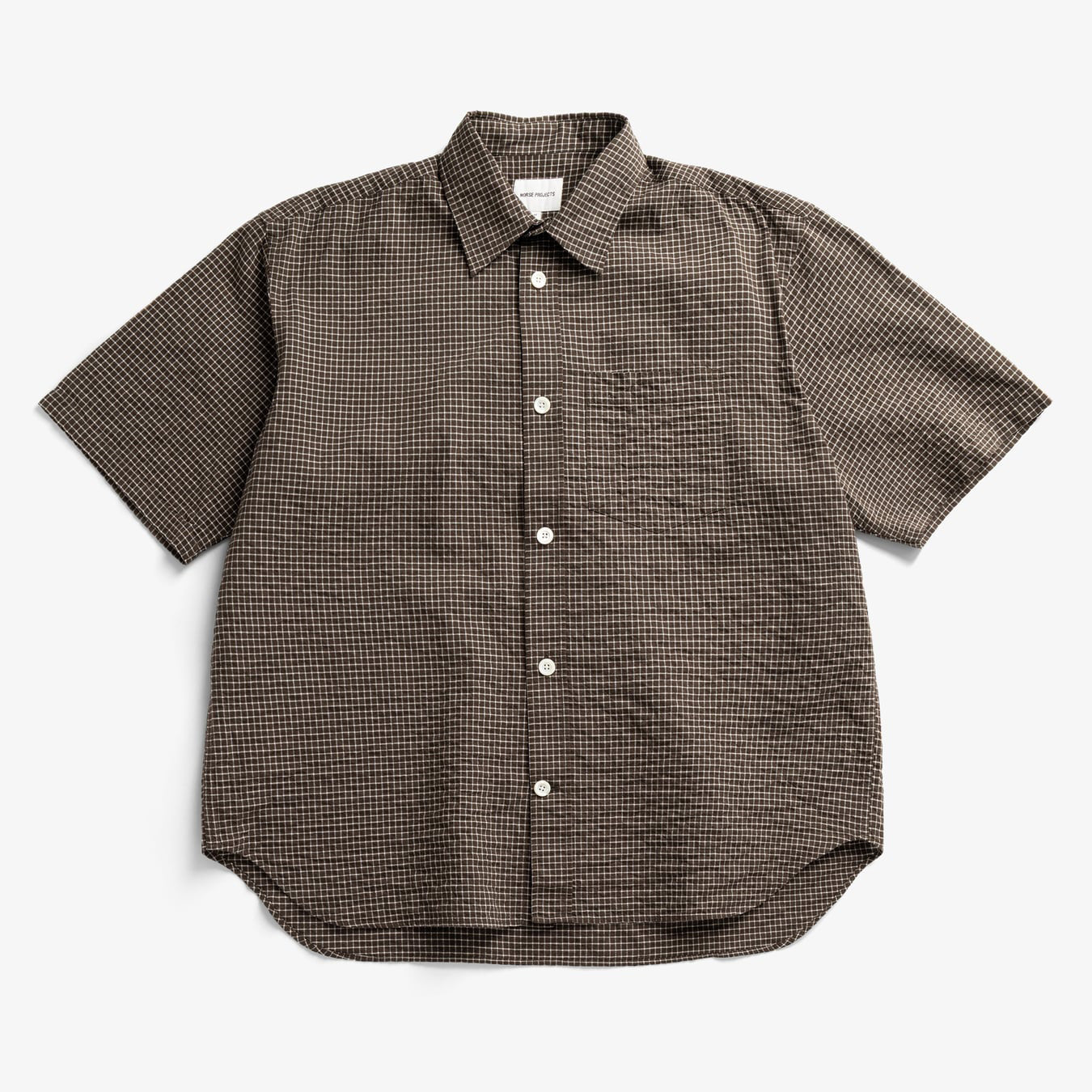 Espevik Oversized Check SS Shirt - Taupe