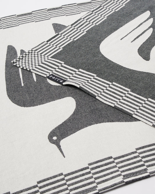 Infinite kitchen bird towel set - Black