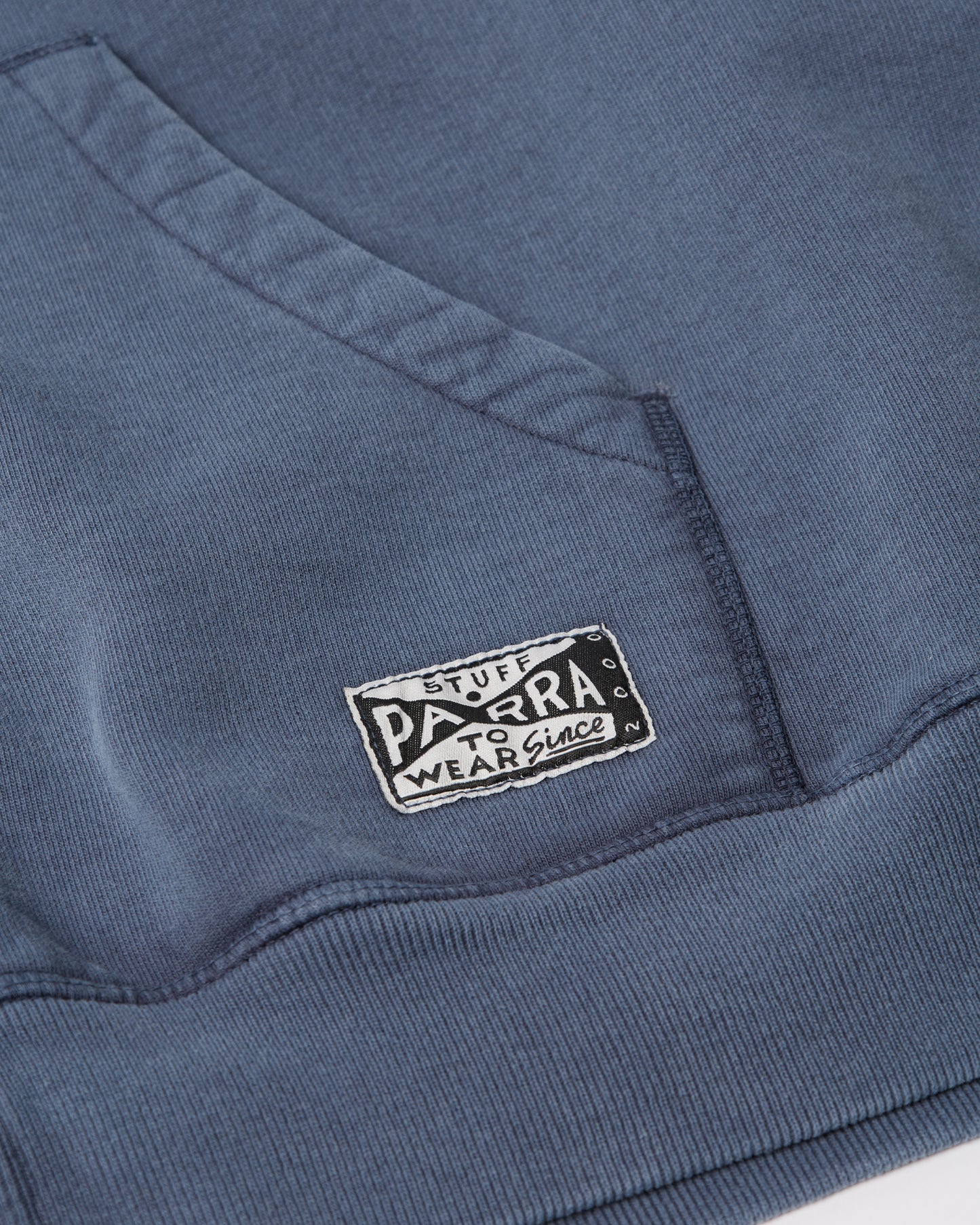 Not Fade Away Zip Hooded Sweatshirt - Washed Dark Grey