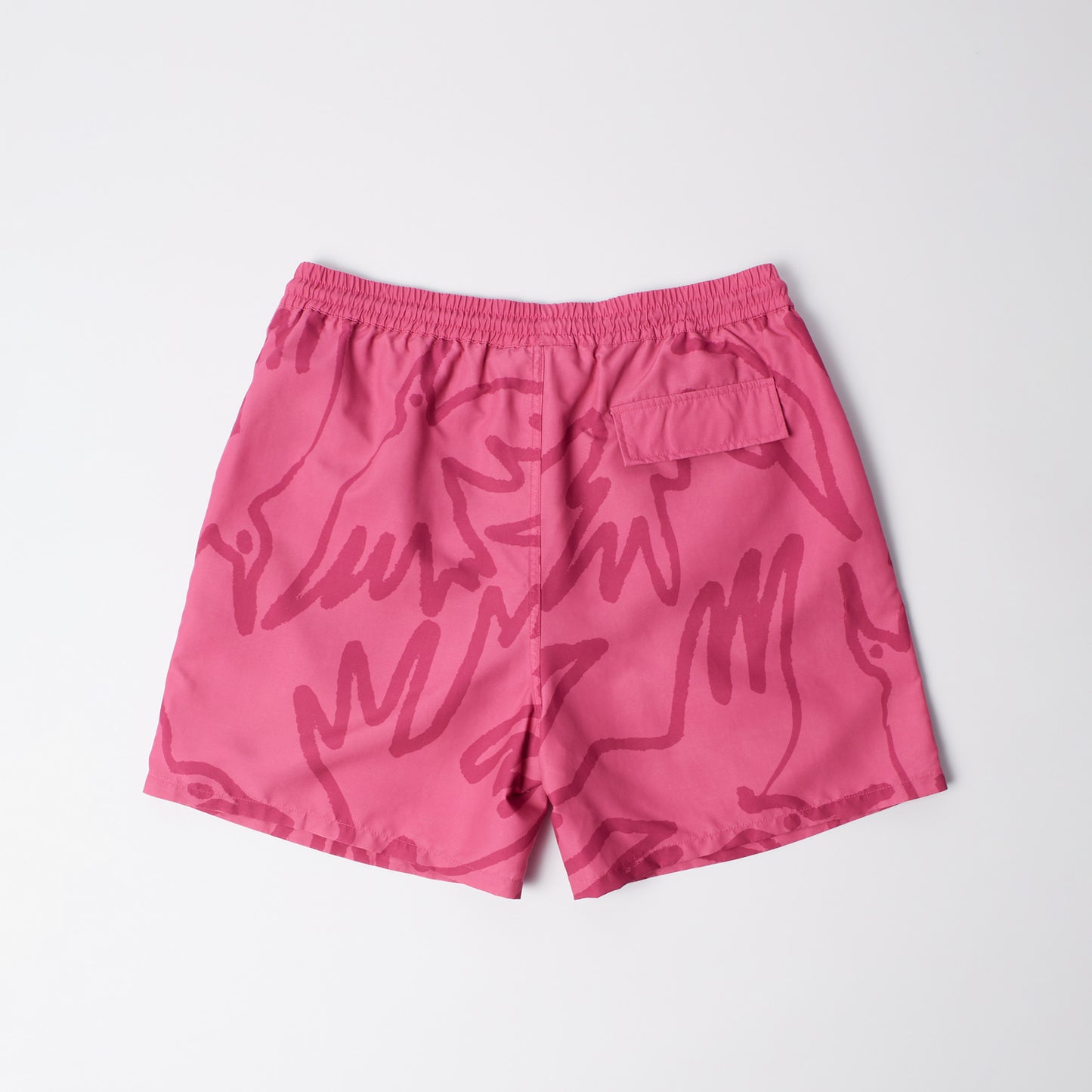 Birds Fly Free Swim Shorts - Purple Pink