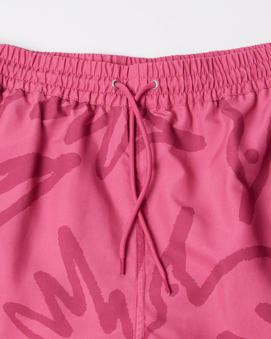 Birds Fly Free Swim Shorts - Purple Pink