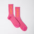 Spiked Logo Crew Socks - Pink