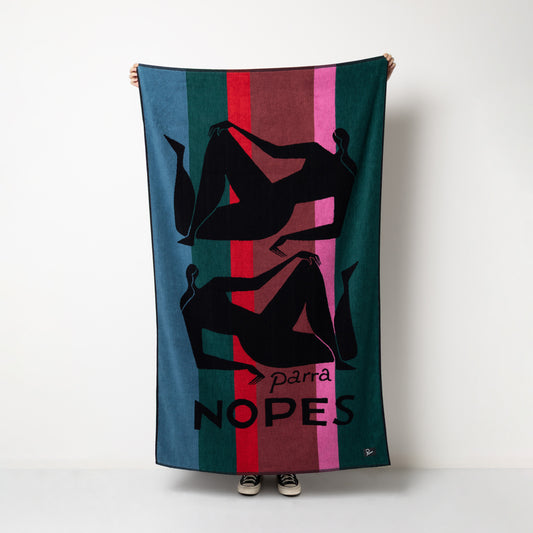 Nope und Nopes Beach Towel - Mallard Green