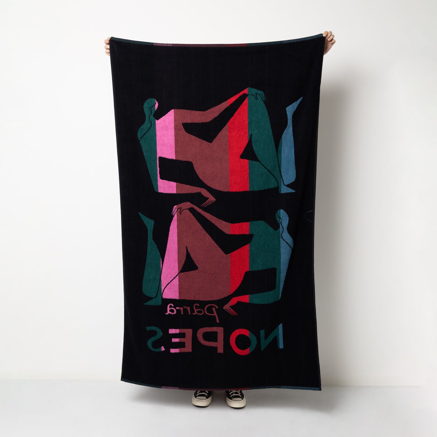 Nope und Nopes Beach Towel - Mallard Green