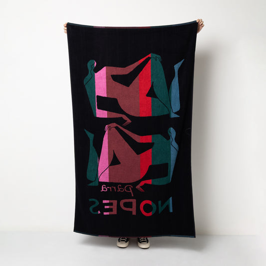 Nope und Nopes Beach Towel - Mallard Green