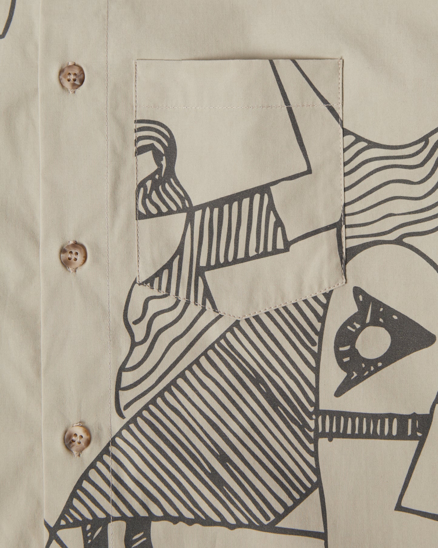 Pen Drawings Shirt - Sand