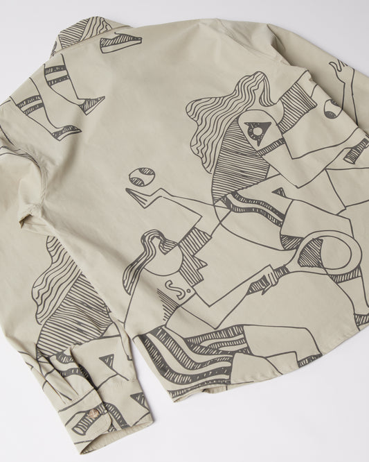 Pen Drawings Shirt - Sand
