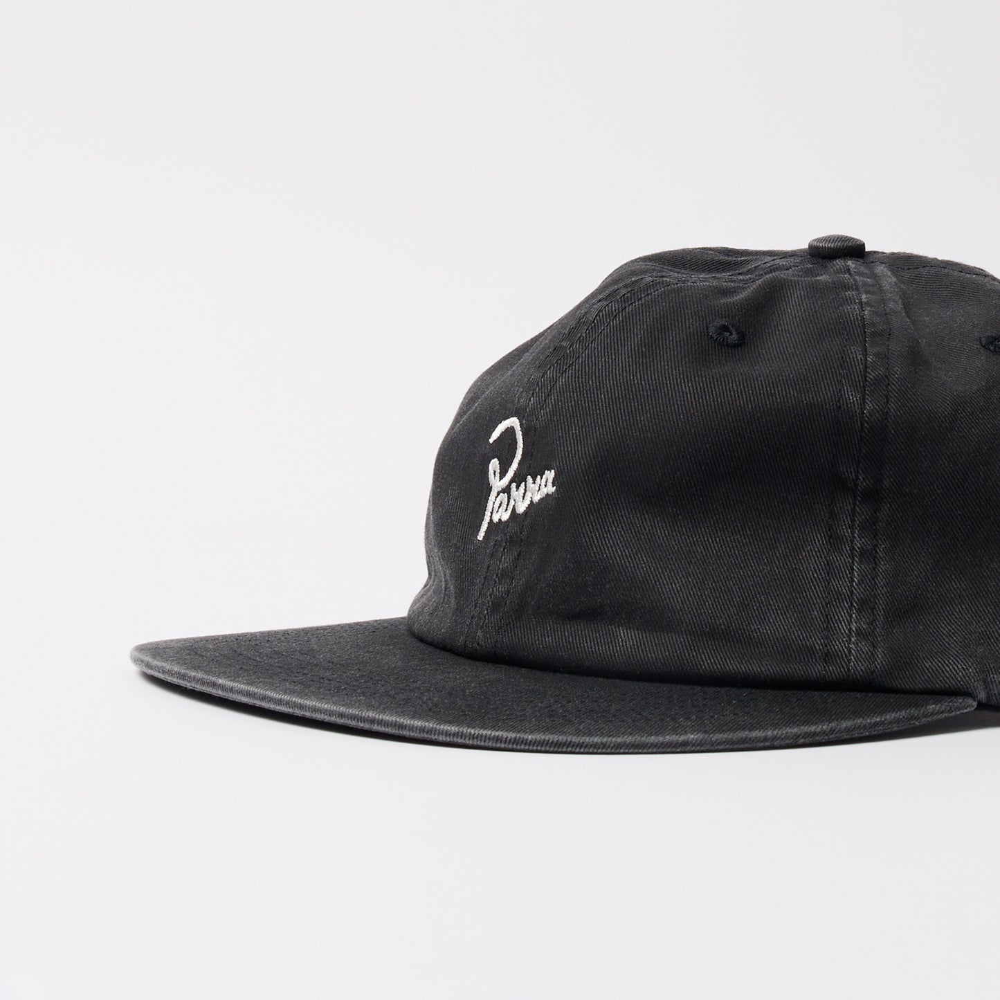 Signature 6 Panel Hat - Black