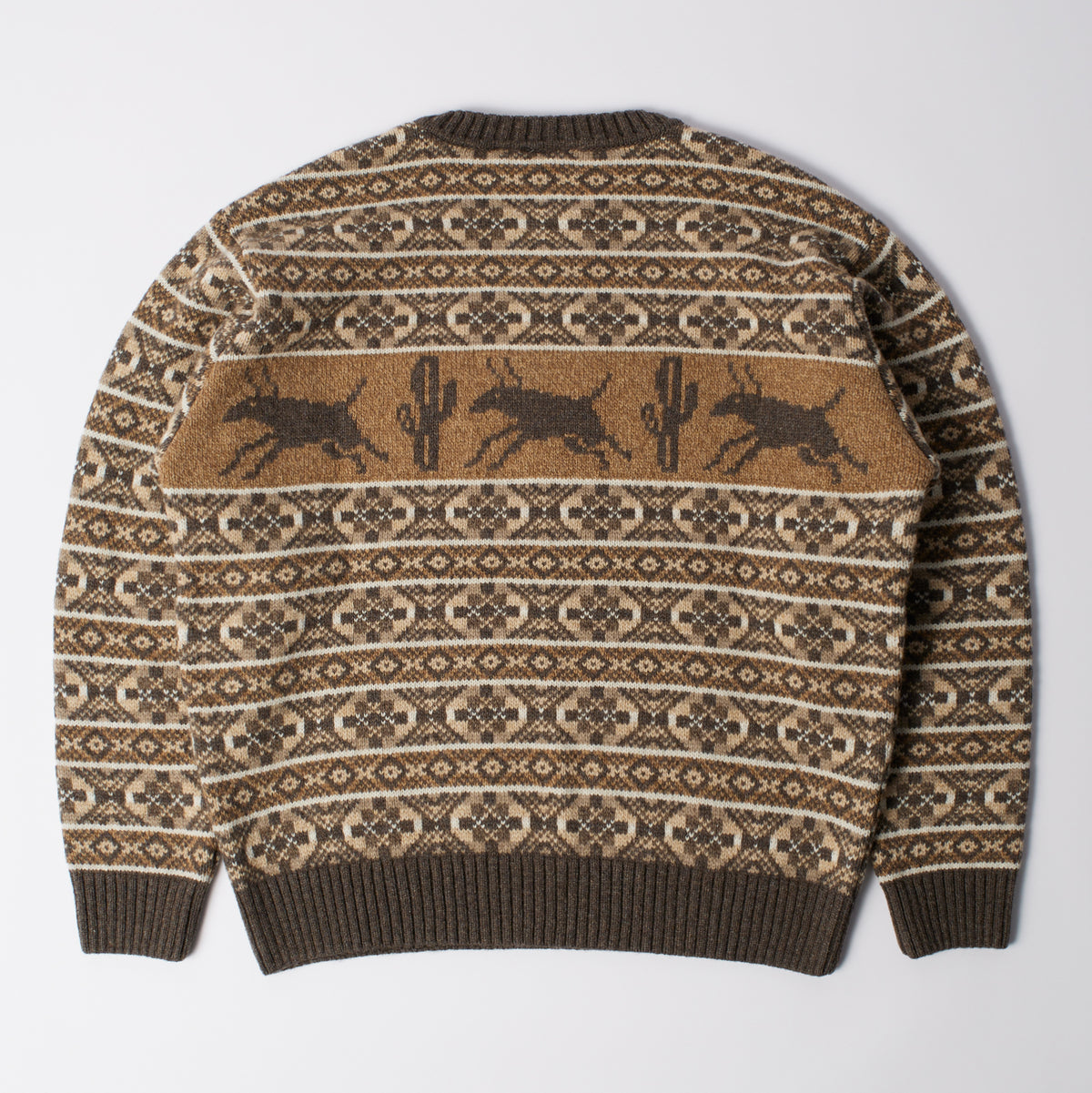 Cactus Bull Knitted Pullover - Brown