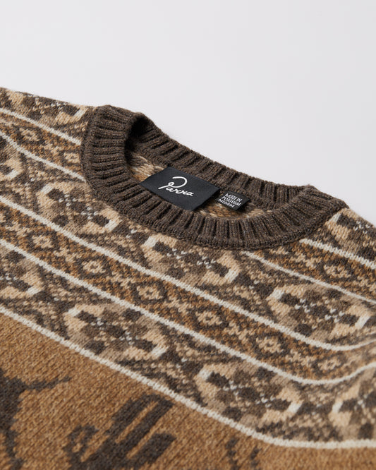 Cactus Bull Knitted Pullover - Brown