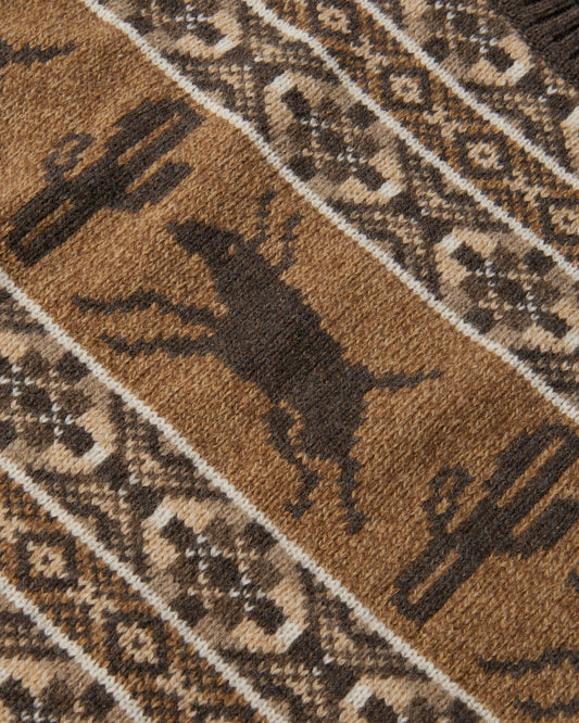 Cactus Bull Knitted Pullover - Brown