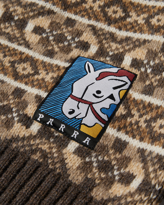 Cactus Bull Knitted Pullover - Brown