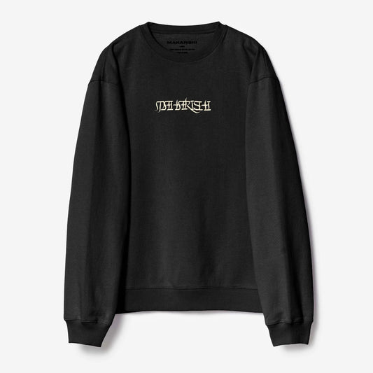 7549 Maha Script Crew Sweat - Black