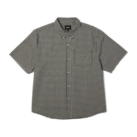 89 Micro Gingham SS Oxford Shirt - Black/White