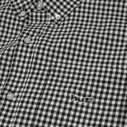 89 Micro Gingham SS Oxford Shirt - Black/White