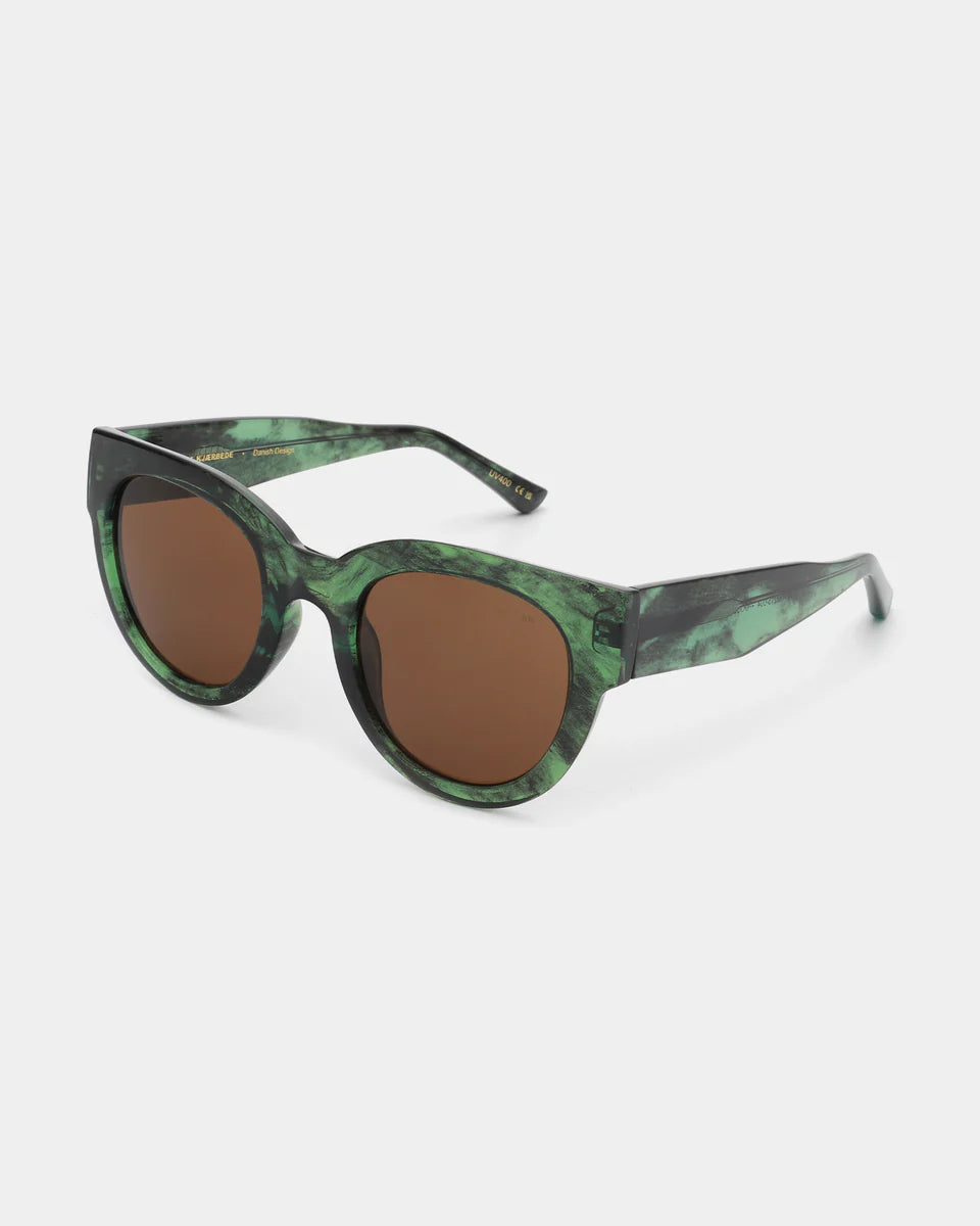 Lilly Sunglasses - Green Marble Transparent