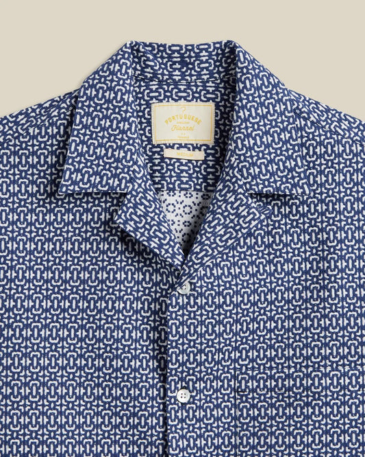 Abstract Tile Shirt - Blue