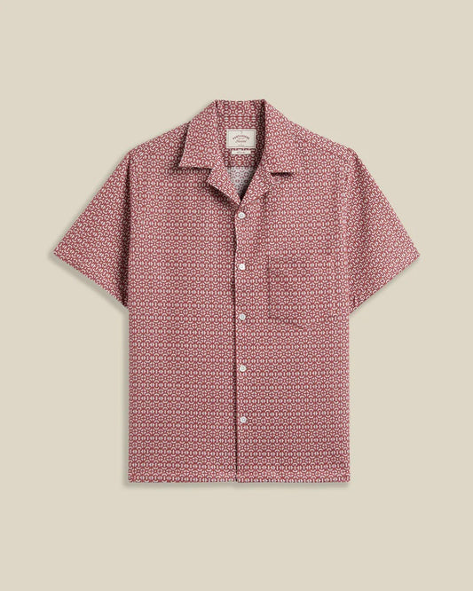 Abstract Tile Shirt - Clay