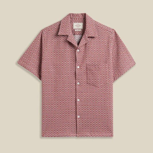 Abstract Tile Shirt - Clay