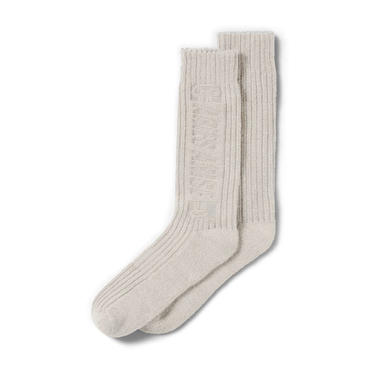 Towelling Column Sock - Ivory