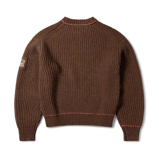 Chunky Knit Classic Jumper - Brown