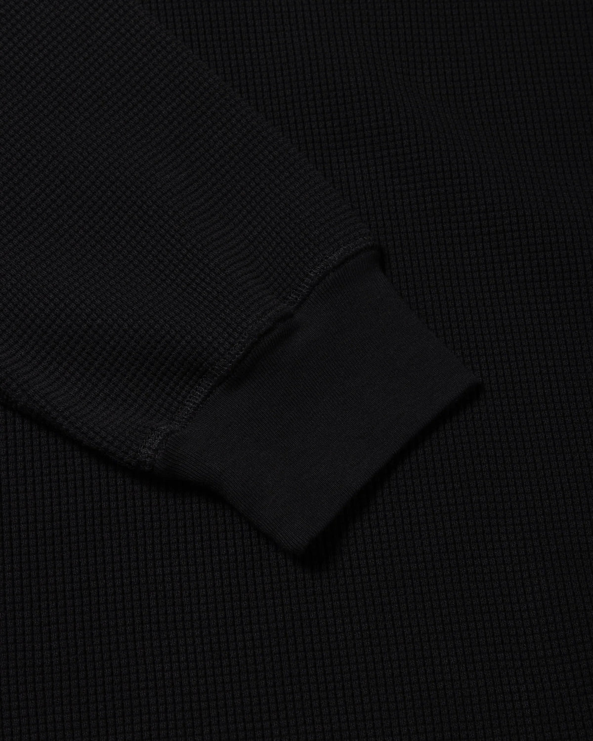 Reversible Barbed Love Temple Waffle LS Tee - Black
