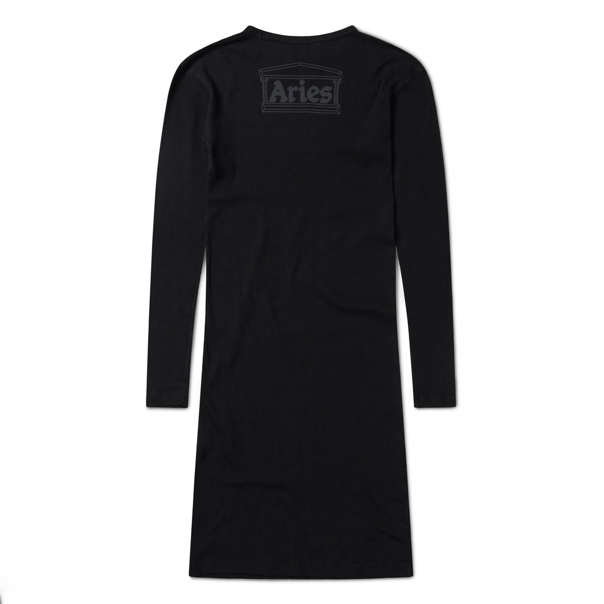Temple Rib LS Dress - Black