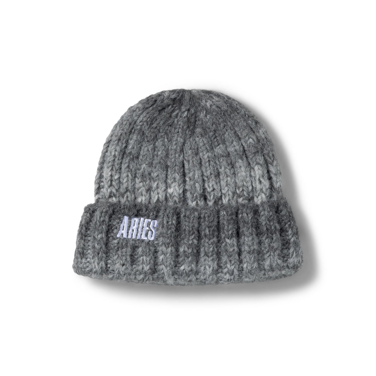 Space Dye Rib Knit Beanie - Grey