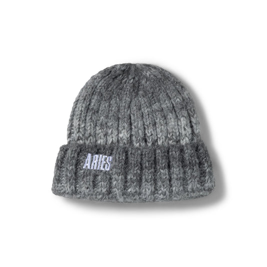 Space Dye Rib Knit Beanie - Grey