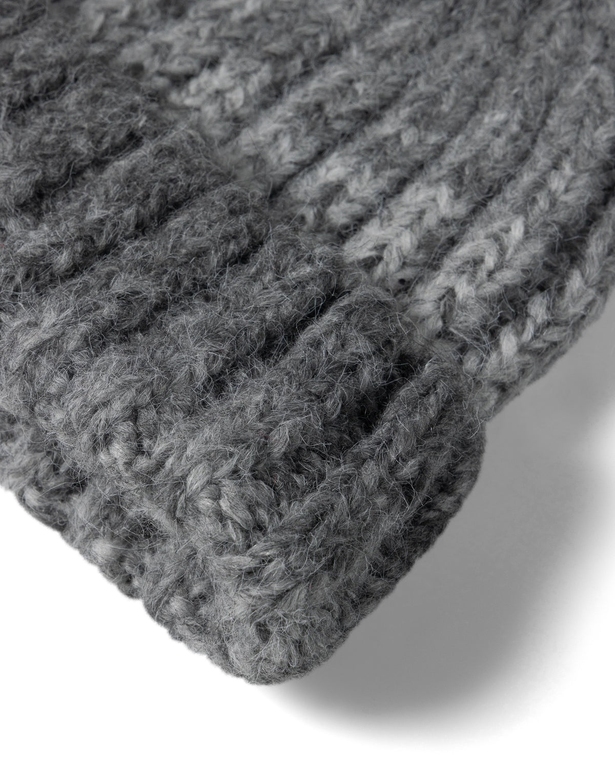 Space Dye Rib Knit Beanie - Grey