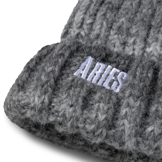 Space Dye Rib Knit Beanie - Grey