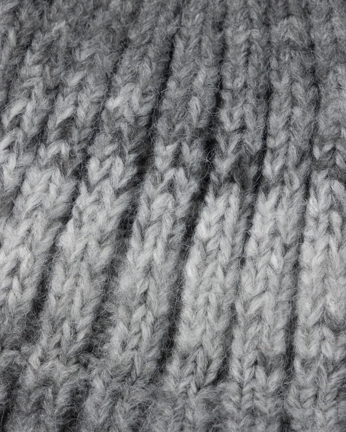 Space Dye Rib Knit Beanie - Grey