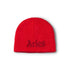 Fluffy Reversible Skull Beanie - Red