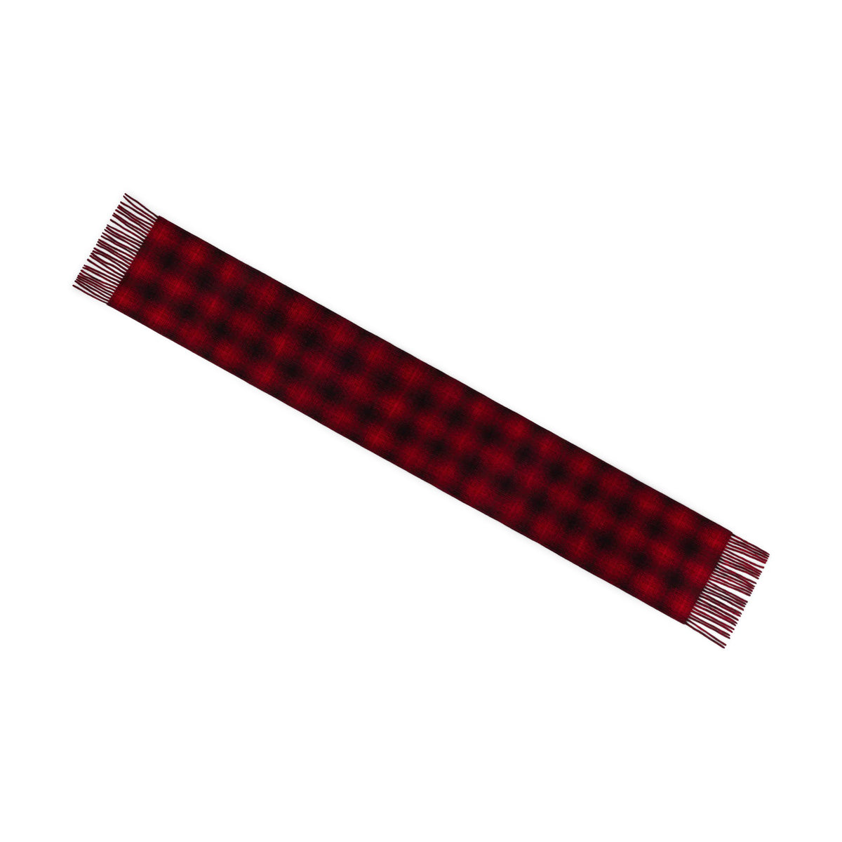 Press Gothic Checked Wool Scarf -  Red