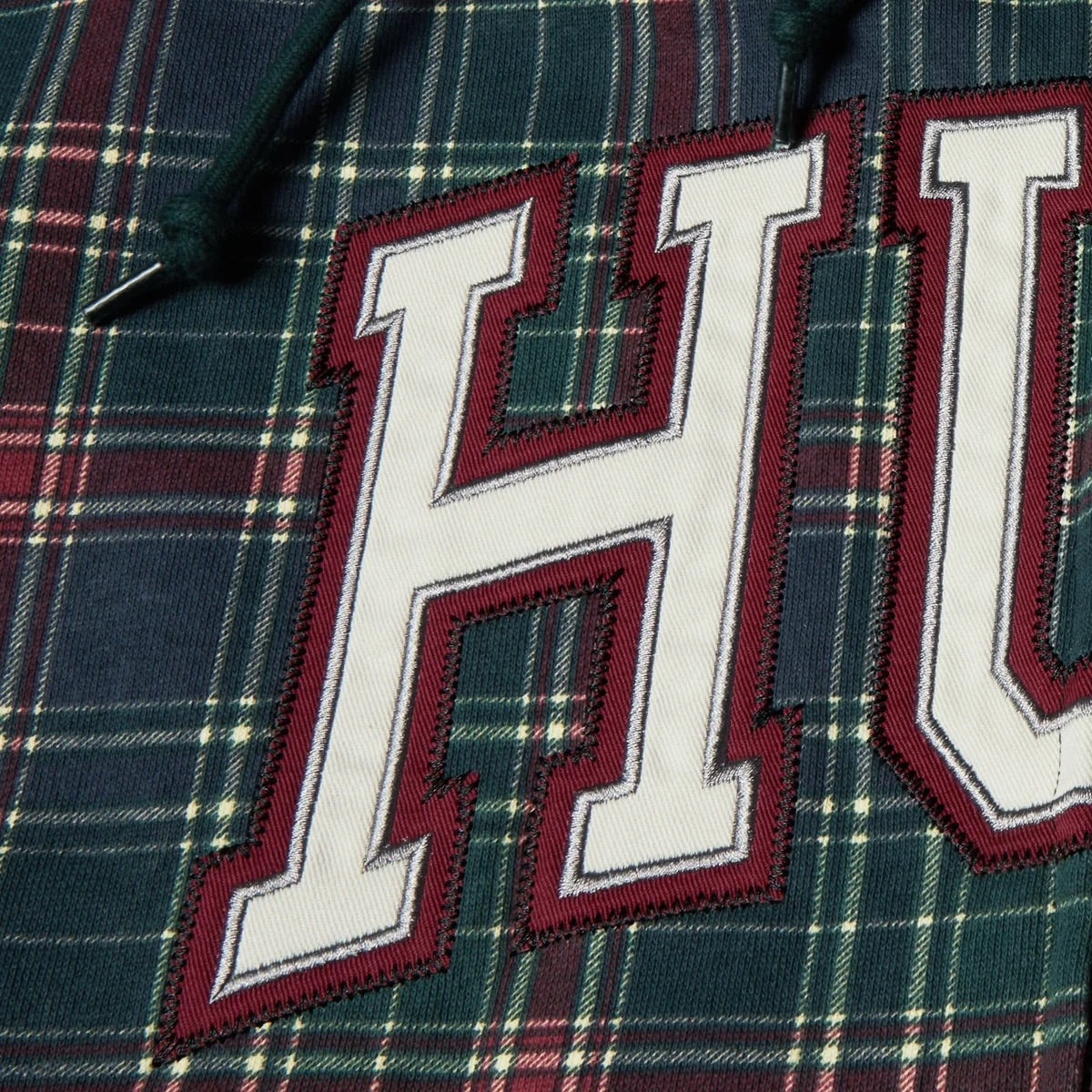 Arch Plaid FZ Heavyweight Hoodie - Forest