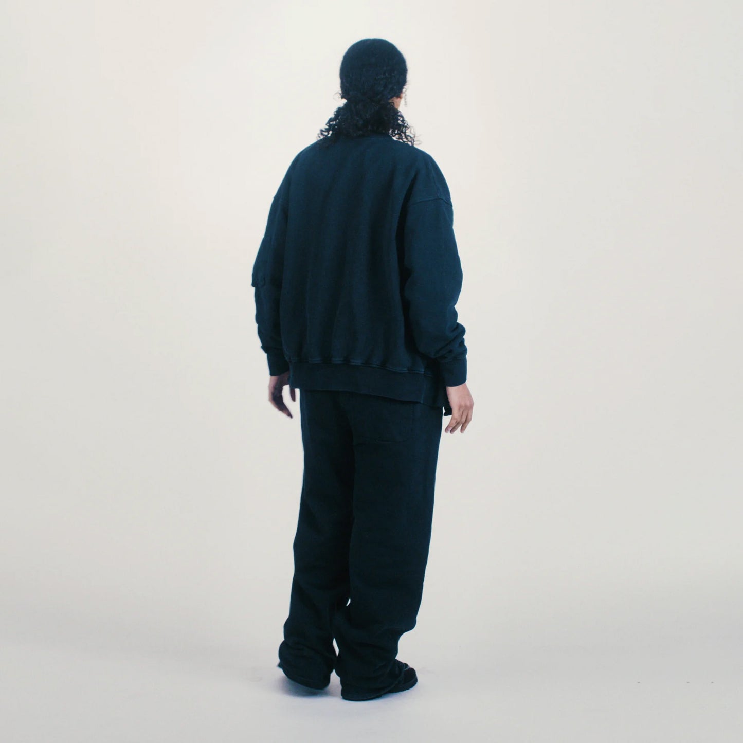 Premium Faded Temple Bomber - Black
