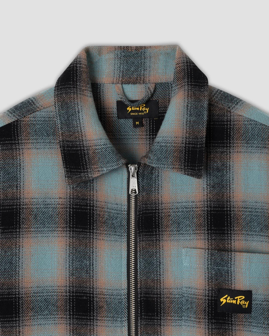 Zip Shirt - Blue / Pink Check