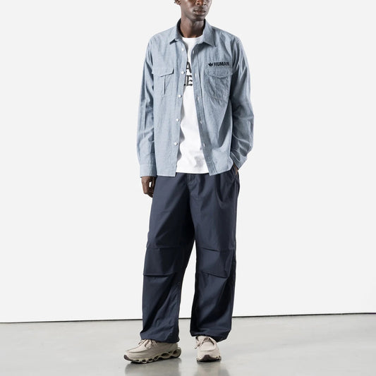 7711 Human Chambray Custom Shirt - Mid Blue