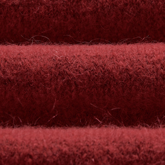 Wilde Crew Fluffy Wool Crewneck - Red